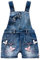 Yao 3J-8J kleine Mädchen Baumwolle Schmetterling Denim Pailletten Latzhose Strampler (4J,Schmetterling)