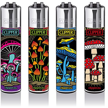 Clipper Feuerzeuge - Shrooms #5-4er Set
