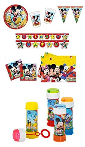 Kit per Feste E Compleanno Topolino 40 Persone - Topolino Party Coordinato TAVOLA Feste Compleanni ADDOBBI