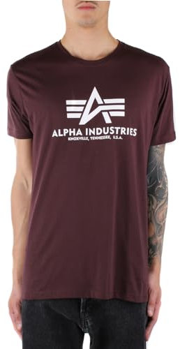 Alpha Industries Herren Basic T-Shirt, Deep Maroon, XL