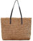 Faletony Sommer Stroh Strandtasche Groß Umhängetasche Shopper Handtasche Crossbody Strohtasche für Damen Mädchen Frau, Kaffeebraun/Weiß (Kaffeebraun)