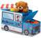 Relaxdays Sitzbox Kinder, Staubox mit Deckel, Spielzeug, faltbar, Eiswagen, Stauraum, Jungen & Mädchen, 50 Liter, blau