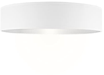 Smartwares Deckenleuchte – Textilschirm – 50 cm Ø – 4x E27 – Max. 18 W – Für LED geeignet – Weiß – IDE-60043