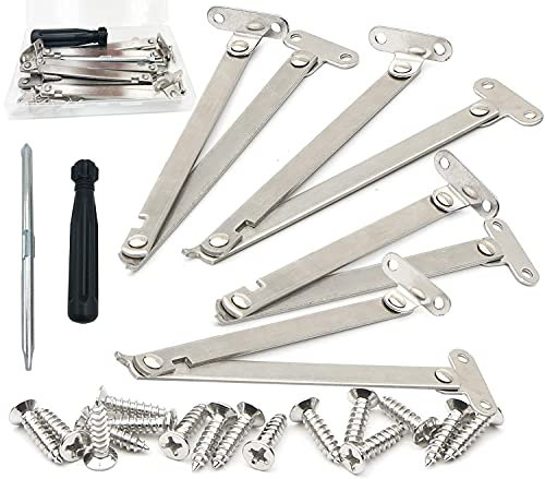 Nuyoah CharnièRe Pliante Support Charnière Meuble Meuble Porte Ascenseur Charniere Porte Placard Pliante pour Table Pliante Murale, Porte Cuisine, Table Basse, Piano (2 Pièces) (4)