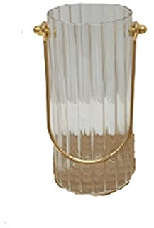 QHLOM Anspruchsvoll Vase Blume Vase Glasvasen for kreative Blumenkultur Geeignet for Tisch Wohnzimmer Büro Hochzeit und Raumdekoration Schießen Requisiten (Größe : Small)