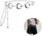 JKJF Sonne Stern Mond Taillenkette Metall Kettengürtel Mode Kleid Kettengürtel für Frauen Mädchen - Silber