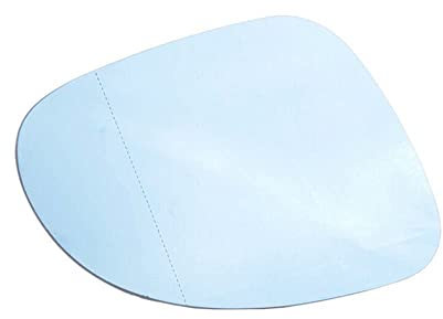 Baceyong Cristal de espejo lateral izquierdo/derecho, 3C0857521, 3C0857522 Compatible con V W G-OLF GTI J-ETTA MK5 R-ABBIT P-ASSAT B5 B6 EOS Blanco/Azul Cristal de espejo