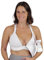 Chrome Cherry Nurturally Truly Hands-Free Nursing & Pumping Bra, Non-Wired, Adjustable Bra for Breastfeeding & Pumping, High Support with Drop-Down Cups, Breast Pump Not Included (S, White)