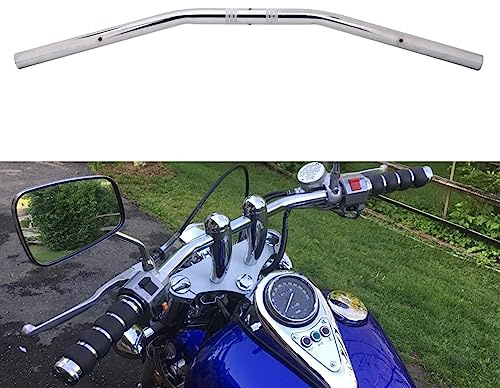 Motorcycle Drag Bars Handlebars 22mm 7/8 Universal For Bobber Cafe Racer Sportster Cruiser XL 883 1200 Custom Chopper Softail Dyna Street Bob Chrome