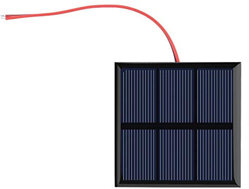 Uadme Panneau Solaire - 0.7W 1.5V Mini Chargeur de Module d'alimentation pour Panneau Solaire Portable DIY pour Batterie 1.2V avec Fil 70 * 70MM