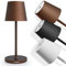 charlique® LED Tischlampe kabellos mini (braun) - Dinner Light 28 cm - Akku Tischleuchte mit USB, für indoor und outdoor, warmes Licht - wetterfest für Balkon, Terrasse & Garten