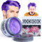 Cera Color Pelo Temporal Unisex Ingredientes Naturales Lavable Cera Para el Pelo Coloreada Aplicar para Halloween Party Cosplay (Morado)