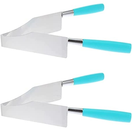 EdirFtra 2Pcs Cake Tong, Stainless Steel Cake Pizza Pie Slicer Divider Cutting Spatula, Professional Birthday Cake Slicer, Cutting Tool for Kitchen Cake Dessert Pizza