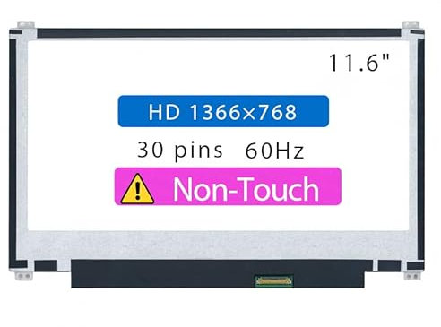 Screen Replacement for ASUS Chromebook CX22 Series CX22N CX22NA CX22NA-211.BB01 CX22NA-BCLN4 11.6 HD 1366x768 30 pin LCD Non-Touch Screen Display Panel