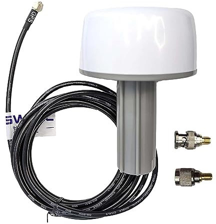 Maswell Marine GPS Externe Antenne - 1575.42MHz 42±2dB, SMA mit TNC BNC Adapter Kompatibel mit nmea 0183 Garmin GPSMAP MAP NavTalk StreetPilot Furuno Matsutec Trimble Encoder Fishfinder Echolot