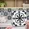Dalle Pvc Adhesive Murale 20X20 Noir Et Blanc Stickers Cuisine Stickers Muraux Cuisine Carrelage Adhesif Mural Stickers Salle de Bain Dalle Pvc Adhesive Murale （10 Pièces）