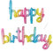 Happy Birthday Banner,Colorato Palloncino in Alluminio,Decorazione per feste di Compleanno, per Bambini, Uomini e Donne