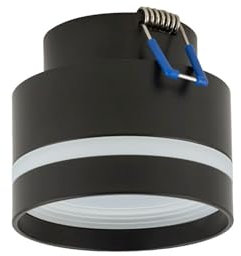 Licht-Erlebnisse Einbaustrahler Schwarz rund Ø 8,5 cm Lochdurchmesser 65 mm blendarm für GX53 Aluminium Modern Deckenlampe Spot Flur Küche