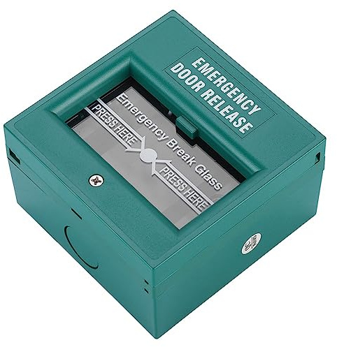 Bouton d'alarme Incendie de Déverrouillage de Porte de Sortie d'urgence Interrupteur de Rupture de Porte de sécurité Domestique Facile à Mettre dans Un Boîtier en Plastique