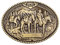 Longcreek Pferde Gürtelschnalle für Herren - Punk Oval, Reiter, Jahrgang Western-Cowboy, Punk Rock (Bronze)