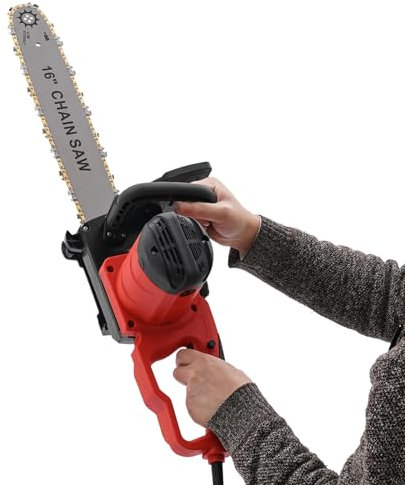 Motosega professionale a batteria, 2000 W, 40 cm, motosega elettrica senza spazzole, 800 giri/min, velocità di taglio 650 m/min, cavo di alimentazione 4,92 ft