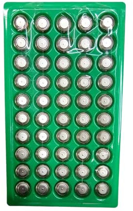 Paquete de 50/100 pilas de botón AG13 LR44 para reproductores de MP3, calculadora de reloj, batería alcalina de manganeso, 1,5 V, 140 mAh, batería alcalina de manganeso para reloj, calculadora,