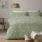 Appletree - White Polka Dots Duvet Cover Set - Single Size - 100% Cotton - 1 Pillowcase - Sage Green with White Dots - 2 Pieces