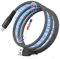 Magtame Retractable USB C Cable, 1.5M Coiled A to C, Nylon Braided Type C Fast Charging Cord, Compatible with Samsung, Pad, USB C Devices, Black
