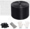 Recinzione in Rete Metallica di Protezione per Pannelli Solari da Tetto，15 cm X 15 m Kit Anti-Uccelli per Tenere Fuori Piccioni con 70 Fascette in Acciaio Inox Rivestimento in PVC (Acciaio Zincato)