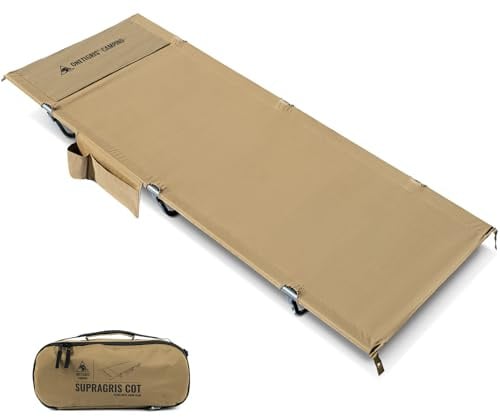 ONETIGRIS SUPRAGRIS Camping Cot, Support Up to 400lbs, Lightweight Comfortable Folding Bed for Camping, Hiking, Backpacking, Travel, Car Trips, Office Nap