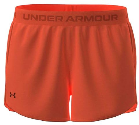 Under Armour Tech Play Up Shorts für Damen, Orange Base/Surplus Orange, Mittel