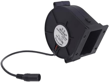 CAZSTYK Ventilatore portatile per barbecue, 12 V, 5300 giri/min, per barbecue, picnic, campeggio, fuoco, carbone di avviamento, strumento di cottura