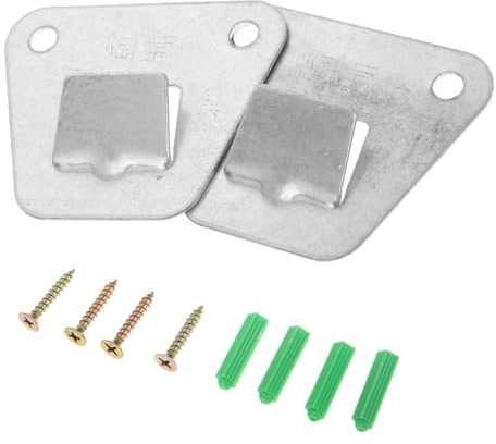 Gadpiparty Range Hood Wall Mounting Parts 2pcs Mounting Screws Stainless Steel Wall Mount Holder Bracket and Cooker Hood Floating Hanging Plate Compatible for Kitchen Extractor Fan Installation