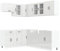 vidaXL 11-TLG. Küchenschrank-Set Lucca Hochglanz-Weiß Holzwerkstoff, Küchenzeile Einbauküche, Schrank-Set, Unterschrank, Küchenschrank, Hängeschrank