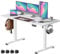 VOSATRON Elektrisch Höhenverstellbarer Schreibtisch 160x60cm Schreibtisch Höhenverstellbar mit Memory-Steuerung und Anti-Kollision Technologie, Rollen, Spleißbrett, Weiß Rahmen/Weiß Tischplatte