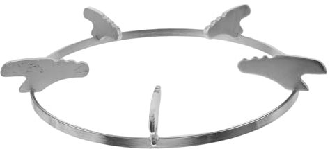 Generic Gas Stove Bracket Non for Portable Gas Cooker Steel Cookware Dish Rack Gas Camping Stove Burner Grates Kitchen Drawer Organizer Tray Top The Wok Chinese Wok Pot White Iron