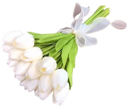 Ohulelks Künstliche Tulpenblumen, Blumenstrauß, 15 Künstliche Tulpenblumen, Geschenk zum Valentinstag A