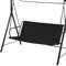 Replacement Swing Seat Cover, Patio Swing Seat Replacement Covers, Outdoor Swing Seat Cover, Waterproof Swing Seat Cushion Cover Universal Fit For 2&3-Seater Swing Chair(Black, 115cm*48cm*48cm)