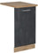 Vicco Geschirrspülblende R-Line, Geschirrspüler Fronttür, Schwarz Beton, 45 cm, AP Eiche