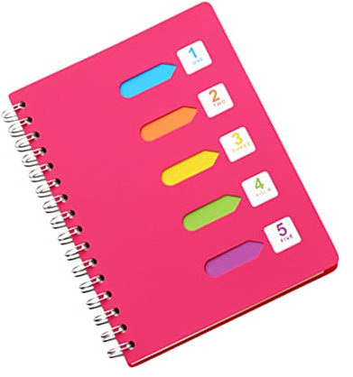 LAPYAPPE Seitenspiral Notizbuch B5 Groß Dickes Papier Rosé Kategorie Notizblock Für Reisen Tagebuch Schüler Notizbuch