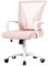 Yaheetech Chaise Bureau Ergonomique avec Siège Dossier en Maille Respirante Hauteur Réglable Fauteuil d'Ordinateur Inclinable à roulettes Pivotantes Charge 136kg Rose