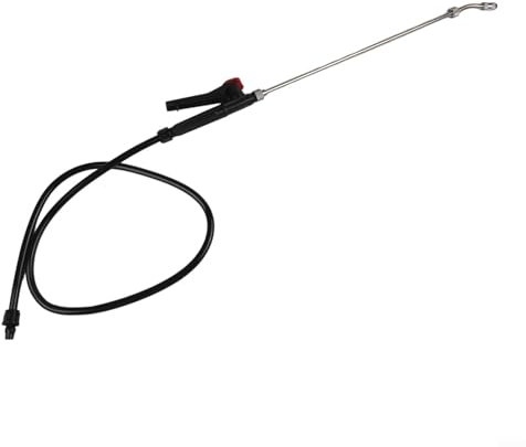 Lanza rociadora de varilla de riego de jardín de 110 cm, varita pulverizadora de acero inoxidable con conectores de rosca de boquilla ajustables