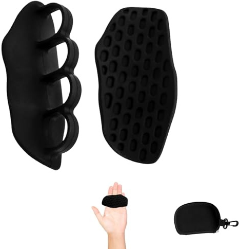 strrng 2 Pcs Anti-Slip Workout Rubber Weight Grips, Ergonomic Rubber Hand Protector Gloves for Weight Lifting Palm Protection, Breathable and Refreshing Pull up Hand Grips, for Men Women