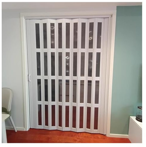 porta a soffietto da interno Porte A Soffietto Interne Alte 210 Cm, Porte Divisorie Scorrevoli In PVC Bianche A Soffietto Per Cucina, Soggiorno, Camera Da Letto, Bagno, Dimensioni Personalizzate(60x21