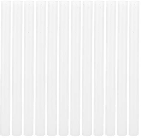 Buachois Hot Melt Glue Sticks, 12Pcs Hair Extension Adhesive for Wig Styling and Bonding Various Materials (White)