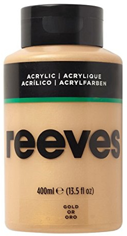 Reeves Acrylic Paint 8361800 Gold 13.6 x 7 x 4.8 cm