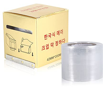 2 Rolls Tattoo Cover, Barrier Film Tattoo Wrap Disposable Hygiene Tattoo Cling Film Make Up Transparent Plastic Roller for One-Way Eyebrow Lips Permanent Makeup Accessories