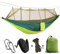 Hamac avec moustiquaire - Pour l'extérieur et le camping - Portable - Tissu parachute - Tente pour deux personnes - 260 x 140 cm - Capacité de charge : 200 kg L Green