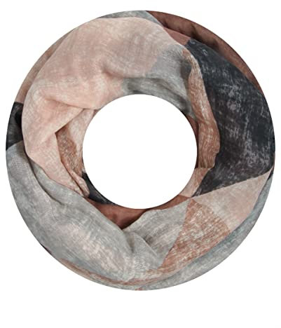 Majea Damen Loop Schal Schlauchschal Halstuch (880022) (braun 10)