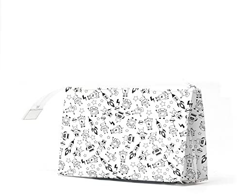 I LIKE PAPER – Roboto – Kosmetiktasche/Kulturtasche/Cosmetic Bag aus Tyvek® - reissfest - wasserabweisend – verschließbar mit Reißverschluss